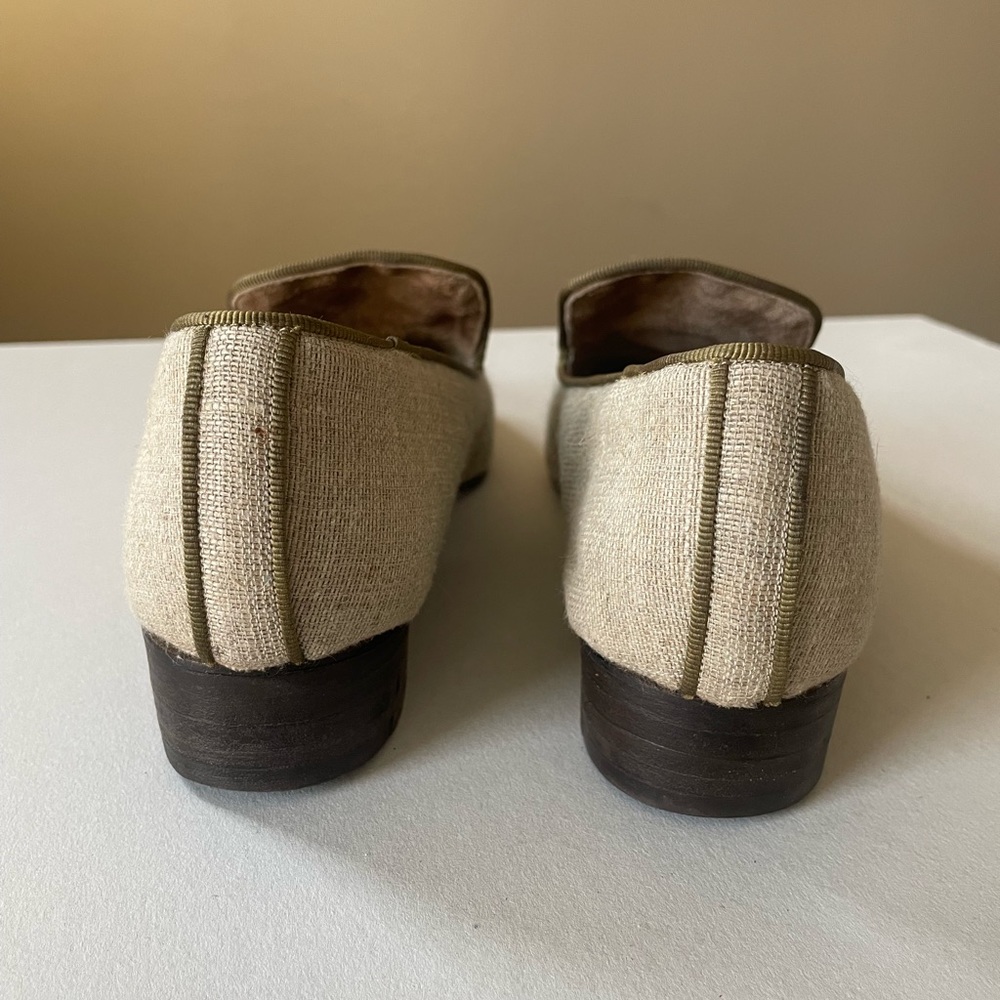 Evelyn Paul Tan Linen Shoes loafers 8.5 France 7.5 US - Picture 8 of 10